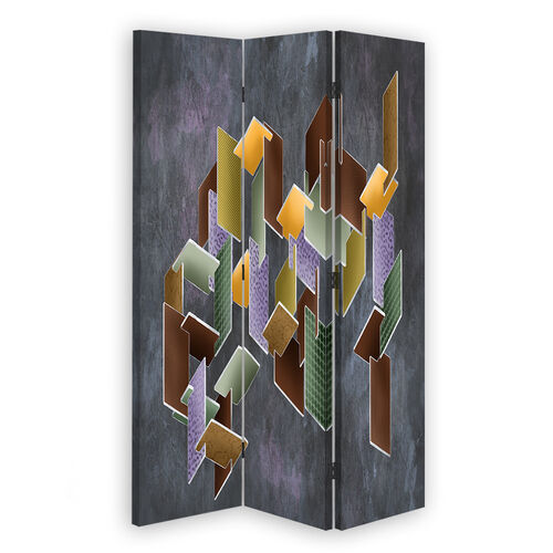 Rumsavdelare dubbelsidig roterbar, 3D-pussel - (110x170)