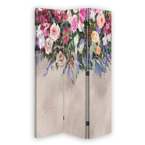 Rumsavdelare dubbelsidig roterbar, Blommor övervuxna - (110x170)