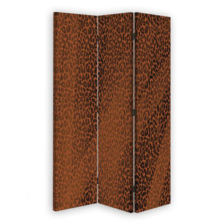 Rumsavdelare dubbelsidig roterbar, Mönster Leopard Leopard Pelfpatches - (110x170)