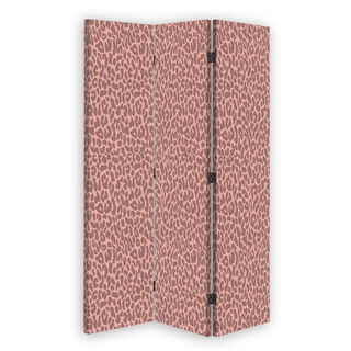 Rumsavdelare dubbelsidig roterbar, Mönster Leopard Leopard Pelfpatches - (110x170)