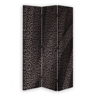 Rumsavdelare dubbelsidig roterbar, Mönster Leopard Leopard Pelfpatches - (110x170)