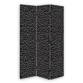 Rumsavdelare dubbelsidig roterbar, Mönster Leopard Leopard Pelfpatches - (110x170)