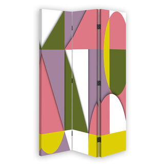 Rumsavdelare dubbelsidig roterbar, Geometriska abstrakta former - (110x170)
