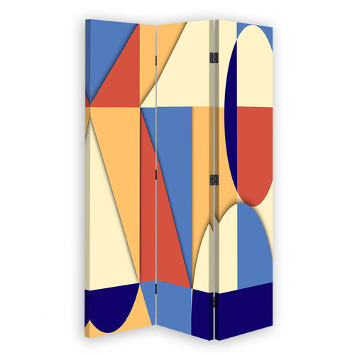 Rumsavdelare dubbelsidig roterbar, Geometriska former av abstraktion - (110x170)