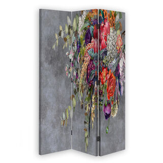 Rumsavdelare dubbelsidig roterbar, Bukett med blommor - (110x170)