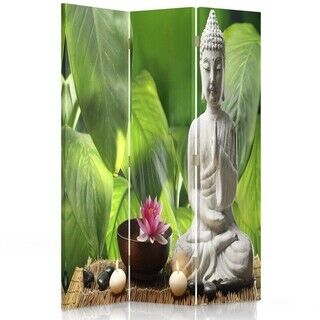 Rumsavdelare dubbelsidig roterbar, Buddhas löv Blommor - (110x170)