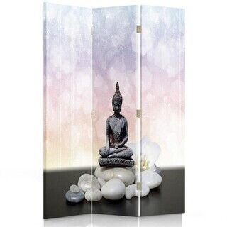 Rumsavdelare dubbelsidig roterbar, Zen Buddha stenar - (110x170)