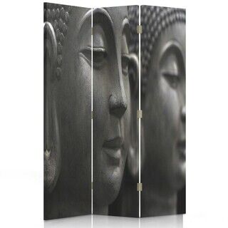Rumsavdelare dubbelsidig roterbar, Buddhas ansikte i sten - (110x170)