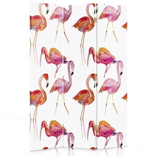 Rumsavdelare dubbelsidig roterbar, Flamingos - (110x170)