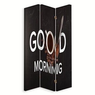 Rumsavdelare dubbelsidig roterbar, God morgon kaffe - (110x170)