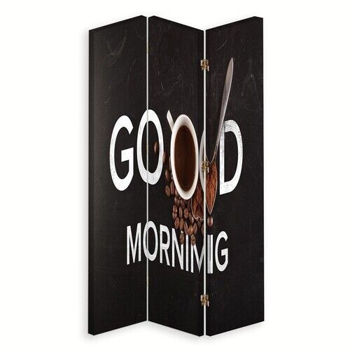 Rumsavdelare dubbelsidig roterbar, God morgon kaffe - (110x170)