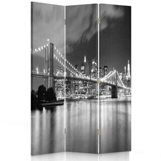 Rumsavdelare dubbelsidig roterbar, Panorama av Brooklyn Bridge - (110x170)