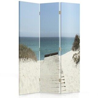 Rumsavdelare dubbelsidig roterbar, Havsstrand - (110x170)