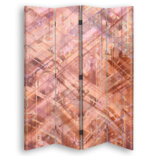 Rumsavdelare Dubbelsidig roterbar, Abstrakta geometriska former - (145x170)