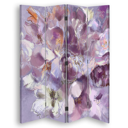 Rumsavdelare Dubbelsidig roterbar, Irisblomma - (145x170)