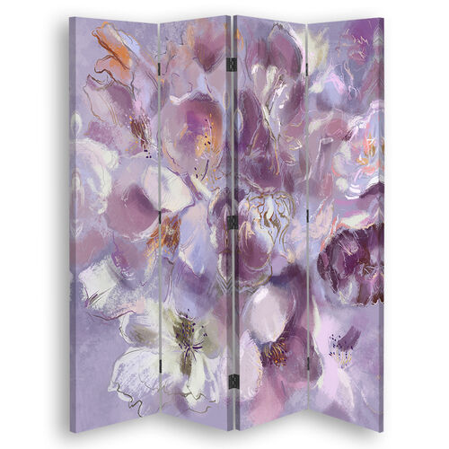 Rumsavdelare Dubbelsidig roterbar, Irisblomma - (145x170)