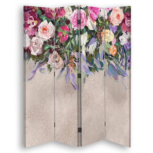 Rumsavdelare Dubbelsidig roterbar, Blommor övervuxna - (145x170)