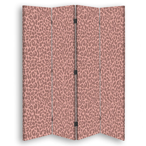 Rumsavdelare Dubbelsidig roterbar, Mönster Leopard Leopard Pelfpatches - (145x170)
