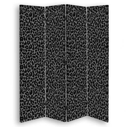 Rumsavdelare Dubbelsidig roterbar, Mönster Leopard Leopard Pelfpatches - (145x170)