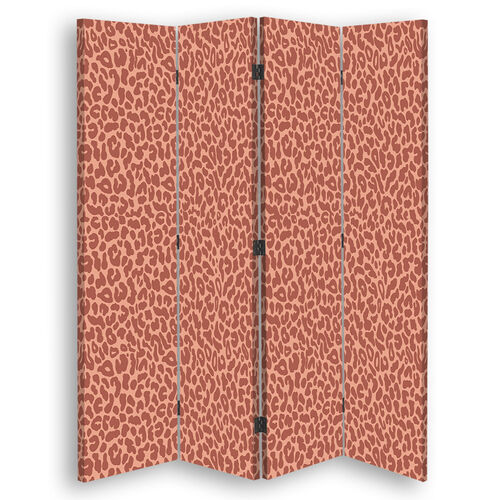 Rumsavdelare Dubbelsidig roterbar, Mönster Leopard Leopard Pelfpatches - (145x170)