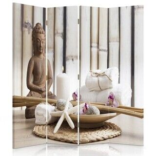 Rumsavdelare Dubbelsidig roterbar, Buddhas fridfullhet - (145x170)