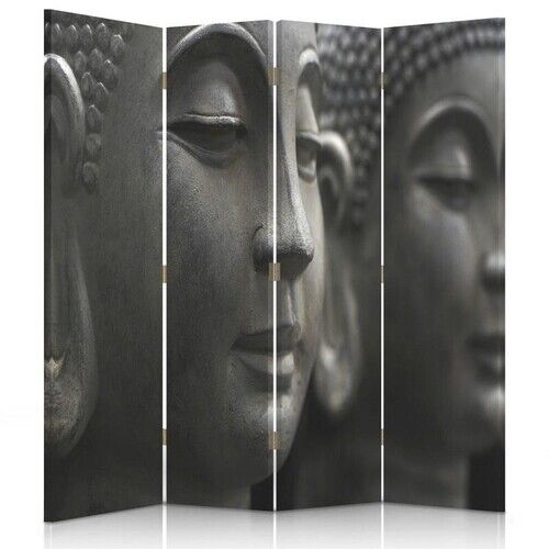 Rumsavdelare Dubbelsidig roterbar, Buddhas ansikte i sten - (145x170)