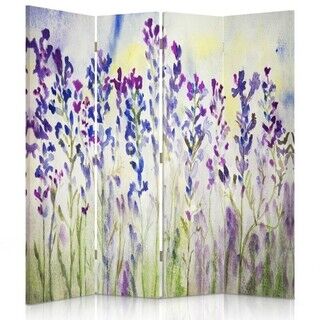 Rumsavdelare Dubbelsidig roterbar, Blommor Natur Foilet - (145x170)