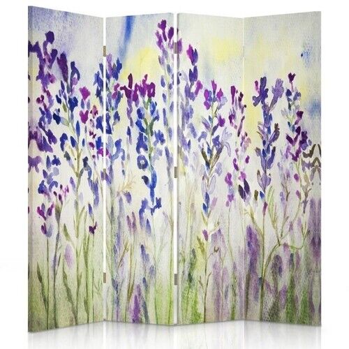 Rumsavdelare Dubbelsidig roterbar, Blommor Natur Foilet - (145x170)
