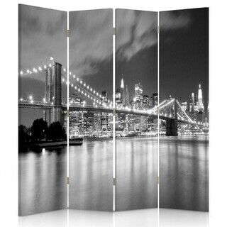 Rumsavdelare Dubbelsidig roterbar, Panorama av Brooklyn Bridge - (145x170)