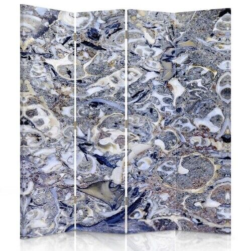 Rumsavdelare Dubbelsidig roterbar, Marmor Mosaik - (145x170)
