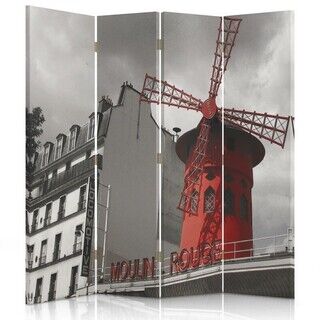 Rumsavdelare Dubbelsidig roterbar, Paris Moulin Rouge - (145x170)