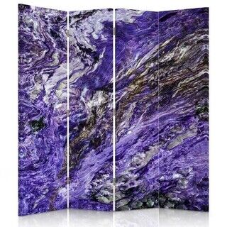 Rumsavdelare Dubbelsidig roterbar, Abstrakt violett - (145x170)