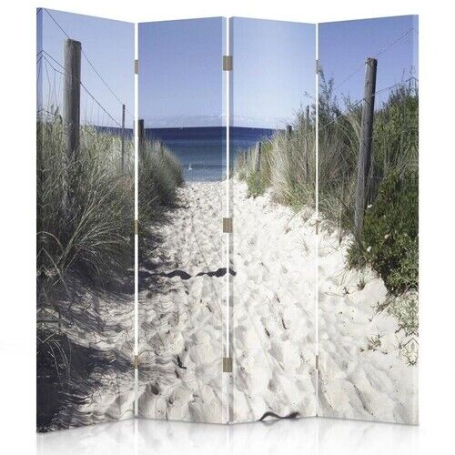 Rumsavdelare Dubbelsidig roterbar, Hav Strand Sand Gräs - (145x170)