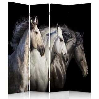 Rumsavdelare Dubbelsidig roterbar, Galopp av hästar - (145x170)