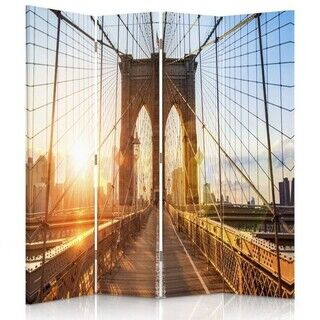 Rumsavdelare Dubbelsidig roterbar, Brooklyn Bridge New York - (145x170)