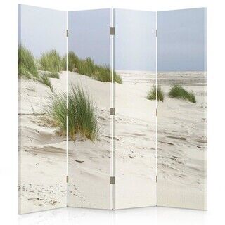 Rumsavdelare Dubbelsidig roterbar, Strand sanddyner gräs - (145x170)