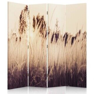 Rumsavdelare Dubbelsidig roterbar, Gräs Vintage Beige - (145x170)