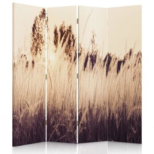 Rumsavdelare Dubbelsidig roterbar, Gräs Vintage Beige - (145x170)