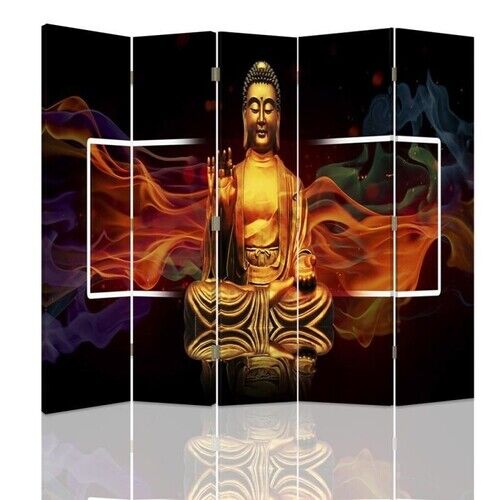 Rumsdelare Dubbelsidig, Buddha Guld Abstraktion - (180x170)