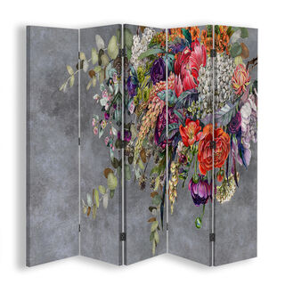 Rumsdelare Dubbelsidig roterbar, Bukett med blommor - (180x170)