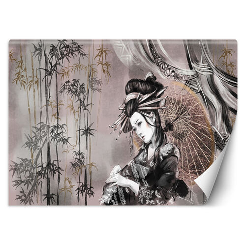 Fototapet, Geisha Orient Bambu Japan