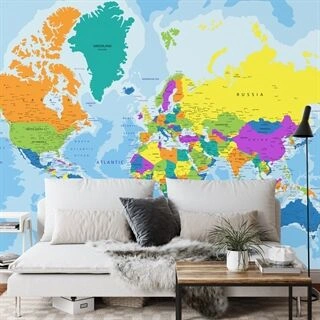 Fototapet Världskarta