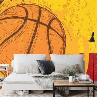 Fototapet Graffiti Stil Basketboll