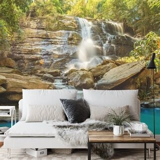 Fototapet Väggmålning Cascade Waterfall