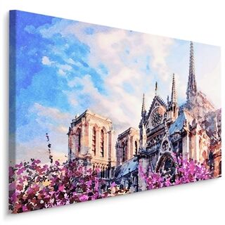 Duk Notre Dame-Katedralen Bland Blommor