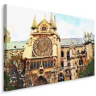 Duk Notre Dame-Katedralen Som Målad