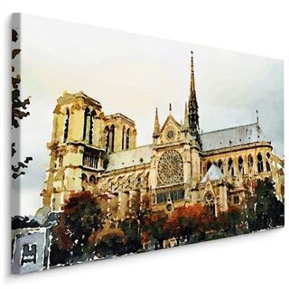 Duk Notre Dame-Katedralen Som Målad