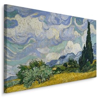 Duk Vincent Van Gogh &amp;quot;Vetefält Med Cypresser&amp;quot; Reproduktion