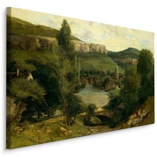 Duk Gustave Courbet &amp;quot;Ornans View&amp;quot; Reproduktion