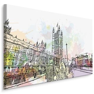 Duk Palace Of Westminster Målat Med Akvareller